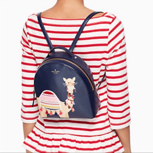 Limited edition Kate Spade camel backpack with tassels. - Picture 4 of 5